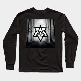 Hexagram - Creepy Grey Forest Long Sleeve T-Shirt